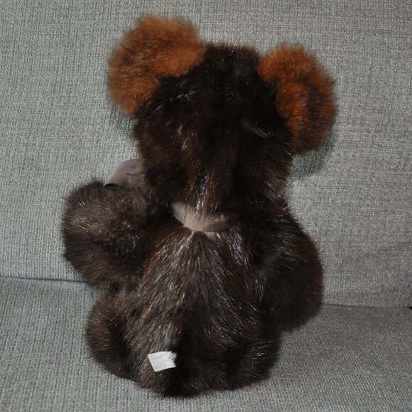 2003 Handcrafted Original by DiDesigns Jointed Real Fur Teddy Bear  17" tall - Picture 3 of 9
